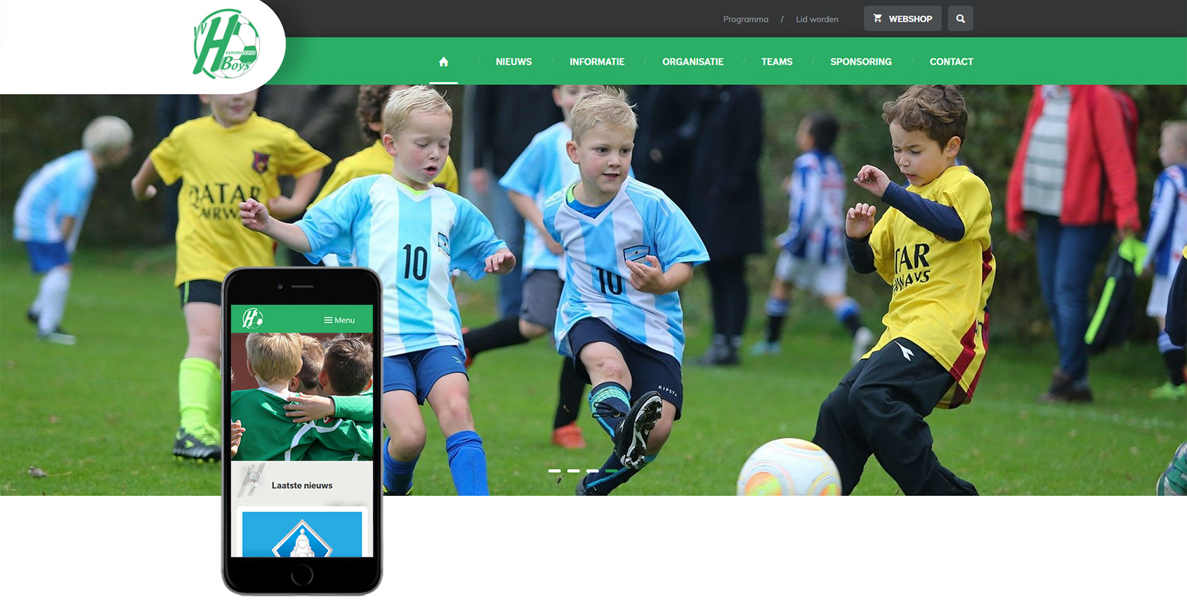 Heerenveense Boys scoort met nieuwe website