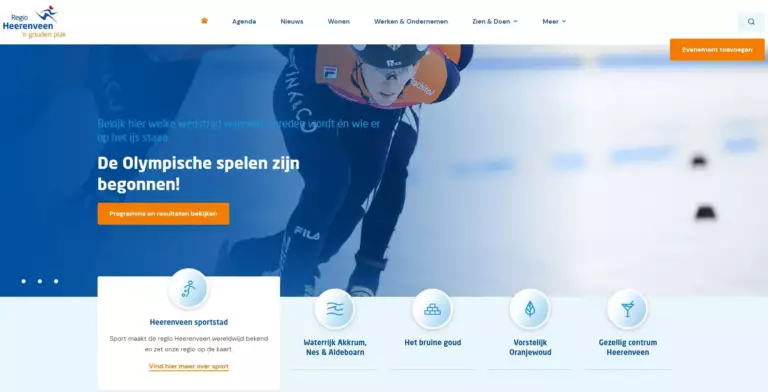 Een gouden website voor regio een gouden plak